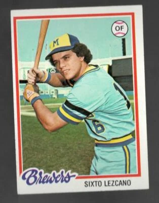 1978 Topps Sixto Lezcano Milwaukee Brewers #595 Near Mint or Better - Image 1 of 2