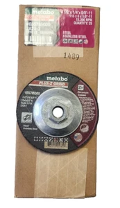 25 Pack - 4-1/2" x 1/4" x 5/8"-11 TYPE 27 METABO ZA24-T GRINDING 655785000 BOX - Picture 1 of 4