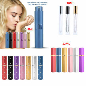 8/10/12ml Perfume Afteshave Atomizer Empty Bottle Pump Travel Refillable Spray