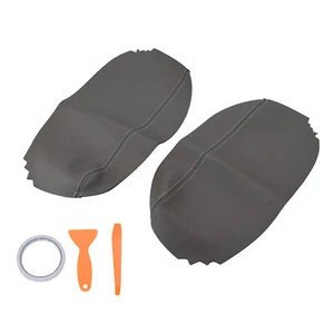 Fits For 05-10 Acura RL Synthetic Leather Armrest Center Console Lid Cover Gray - Picture 1 of 9
