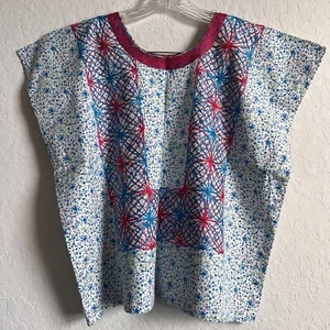 Handmade Blouse Boho Floral Embroidered - Picture 1 of 5