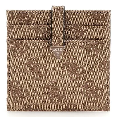 GUESS tarjetero Eco Erica Tab Card Case Latte Logo - Imagen 1 de 3