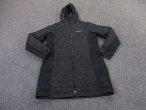 Columbia Jacket Women L Black Puffer Omni Heat Lined Outdoors Quilted Parka - Picture 1 of 11