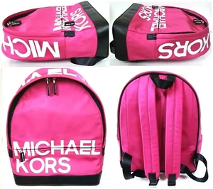 Michael Kors SPORT Salvaje Baya,Rosa Fucsia,Fucsia Brillo Nylon Top Zip Mochila - Imagen 1 de 8