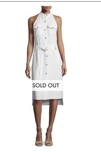 OFF WHITE Foundrae Off Abito Bianco Sleevless