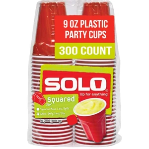 SOLO Cup Company Small Red Plastic Party Cups, 9 Ounce, 300 Count (ASQ950-20004) - Picture 1 of 12