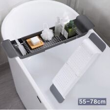 Expandable Multifunctional Bath Shelf Tray Simple Stylish Bathtub Storage Rack