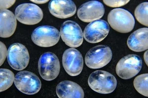 12*10 mm natürlicher Regenbogen Mondstein ovale Form loser Edelstein Cabochon Großhandel - Bild 1 von 6