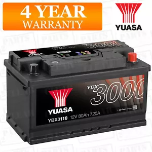 YUASA PREMIUM 12v Type 110 Car Battery 3 Year Warranty - EB802 YBX3110 - Picture 1 of 2