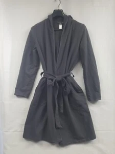 HANRO Hooded Cardigan Womens Size  Medium Gray Belted Cozy Comfort  - Picture 1 of 11