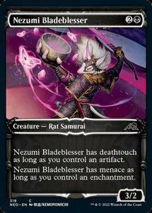 Nezumi Bladeblesser x4 4x vitrina de láminas Kamigawa: Neon Dynasty casi nueva como nueva colección - Imagen 1 de 1