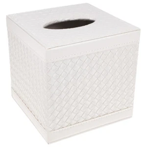 Square Tissue Holder Tissue Box Creative Quilted Leather Tissue Box Cover - Picture 1 of 11