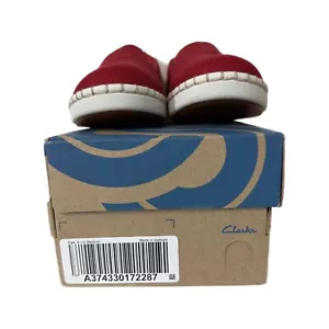 Sin cordones lavables de jade para mujer Clarks Cloudsteppers talla 9,5 pasos rojo NUEVO - Imagen 1 de 10