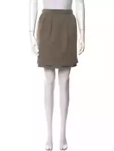 BRUNELLO CUCINELLI Gray Wool/Cashmere Mini Skirt, Size 8 (US) 44 (IT) - Picture 1 of 4