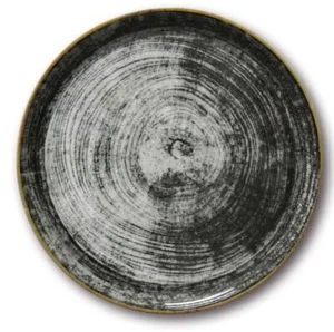 Set 6 Piatti da Tavola Pizza in Porcellana Napoli Black Round 33 cm - Imagen 1 de 1