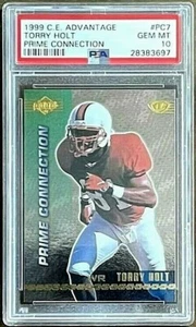 1999 TORRY HOLT RC PSA 10 Collector's Edge Advantage Rookie, Future HOF; 1 OF 5 - Picture 1 of 2