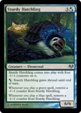 1x Sturdy Hatchling Eventide Creature Elemental MTG Magic the Gathering card