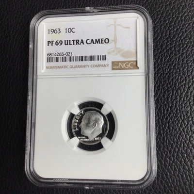 1963 Roosevelt Dime 10C NGC PF69 Ultra Cameo - Image 1 of 2