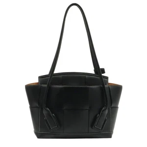 Bottega Veneta Black Calf Intrecciato Weaving Arco 33 Top Handle Small 149218527 - Picture 1 of 11