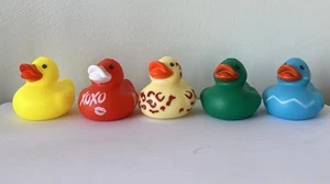 CUTE RUBBER DUCKS SET OF 5 - Picture 1 of 1