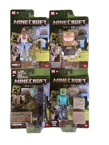 A Minecraft Movie Garret Zombie Piglin Enderman 4" Figur Komplettsatz - Bild 1 von 2