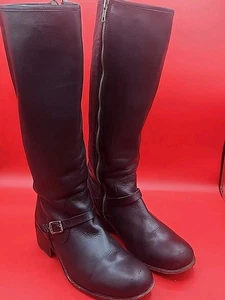 FRYE Women's Riding Boots Tall Black Leather MELISSA 76105  US 9B  - Picture 1 of 8