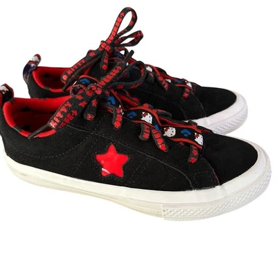 Кроссовки детские Converse One Star Hello Kitty черные красные размер 2 молодежные - Изображение 1 из 4
