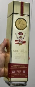 Joe Montana Gold Bar Whiskey Empty Full-Sized Limited Edition Bottle Only - Picture 1 of 3