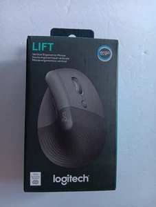 Logitech Lift Vertical Ergonomische Maus Kabellos Bluetooth Schwarz Rechtshänder NEU - Bild 1 von 4