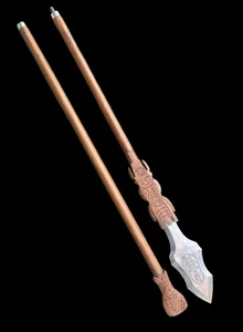 Custom Handmade Carved Viking Norse Double Head spear Sharp Functional. - Bild 1 von 4