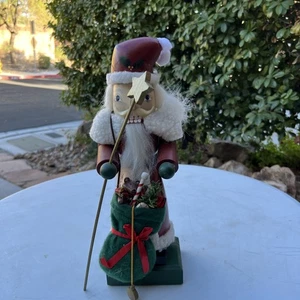 Vintage Santa Nutcracker Wooden 1998 14 1/2” Tall Christmas Decorations - Picture 1 of 11