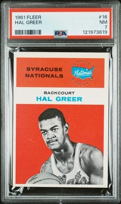 1961 Fleer Hal Greer #16 PSA 7 - Image 1 of 2