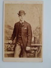 Victorian Cabinet Card: Handsome Man Fashion Hat: G Coles: Oxford