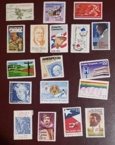US MNH Postage Stamps Set of 18 Different 20c and 22c Commemoratives. - Picture 1 of 1
