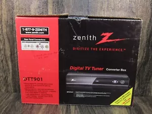 Zenith Modell DTT901 Digital TV Tuner Konverter Box DTV fehlende Fernbedienung getestet - Bild 1 von 9