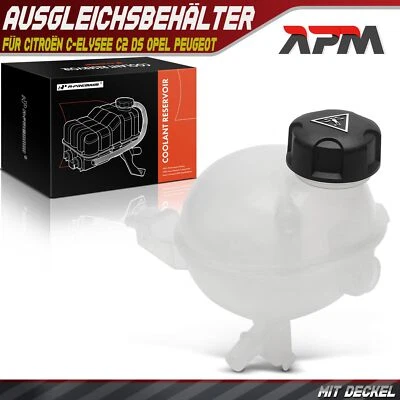 Ausgleichsbehälter Kühlmittel mit Deckel für Citroën C-Elysee C2 DS Opel Peugeot - Bild 1 von 4