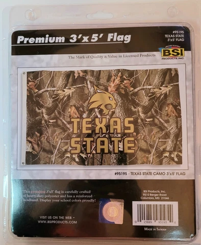 Texas State Bobcats 95195 CAMO Realtree 3x5 Flag Outdoor House Banner University Cover