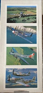 World War 2 Aircraft Postcard Lot of 4 Thunderbolt Twilight Fear Philip Makanna - Picture 1 of 2
