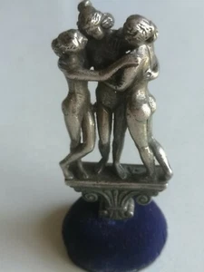 RIPRODUZIONE - LE TRE GRAZIE DEL CANOVA - MICROFUSIONE DI QUALITA' IN ARGENTO - Picture 1 of 5
