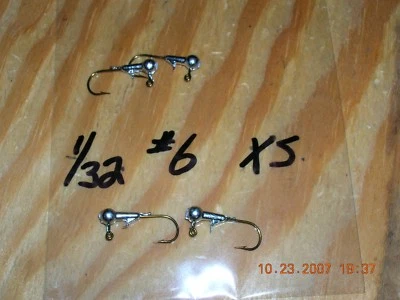 TCI JIGS 50 1/32 Round Head Jigs Mustad Bronze Hooks #8 #6 #4 or #2 You Choose