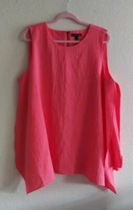 Lane Bryant Sleeveless Sharkbite Hem Top Plus Size 18 Women's Dress Shirt New - Picture 1 of 12