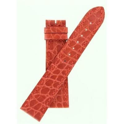 ZRC 21mm Red Leather No Buckle Watch Band WB001342N - Image 1 of 3