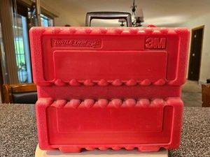 3M Waterproof Turtle Twin Model 3480 by Perm-A-Store Red Hard Shell Case - Afbeelding 1 van 12