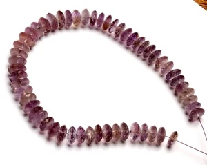 Natural Amethyst Gems 10 to 12 mm Size Faceted German Cut Shape Beads 12" Strand - Picture 1 of 5