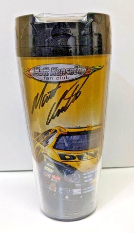 Matt Kenseth Fan Club Wisconsin Dells Raceway Party 2007 Travel Mug Signed New Cover