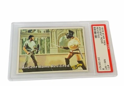 Star Trek Trading Card Captains Log 1976 Topps PSA 8 Ancient Rome #71 Mccoy Kirk - Image 1 of 3