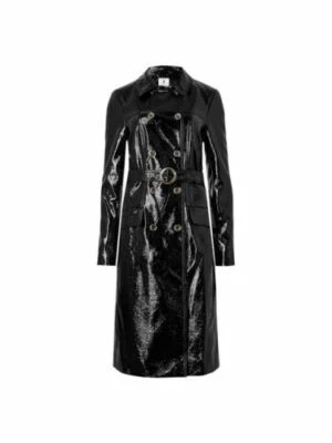 BNWT 2016 ARCHIVE BY ALEXA CHUNG M&S Briggate Vinyl Trench Coat & Belt UK 6 34 2 - Image 1 of 4