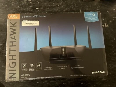 Netgear RAX43 NightHawk AX5 AX4200 5-Stream WiFi 6 Router (E10035549) - Image 1 of 2