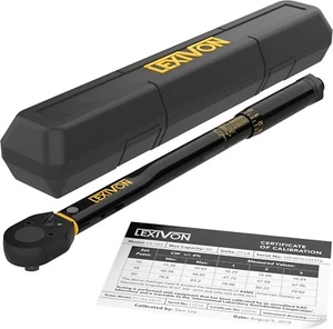 LEXIVON 3/8-Inch Drive Click Torque Wrench 10~80 Ft-Lb/13.6~108.5 Nm LX-182 - Picture 1 of 7