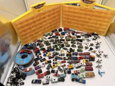 Vintage Micro Machines Lot 100+ Cars Tanks Planes Trailers Galoob + 2 Orig Cases - Image 1 of 4